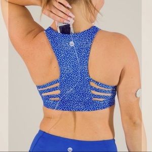 Senita - Limited Edition Pump Up Sports Bra - Sweet Blue Dots - Small